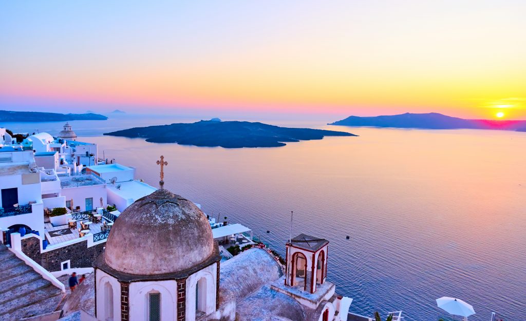 Santorini by Private jet this Easter