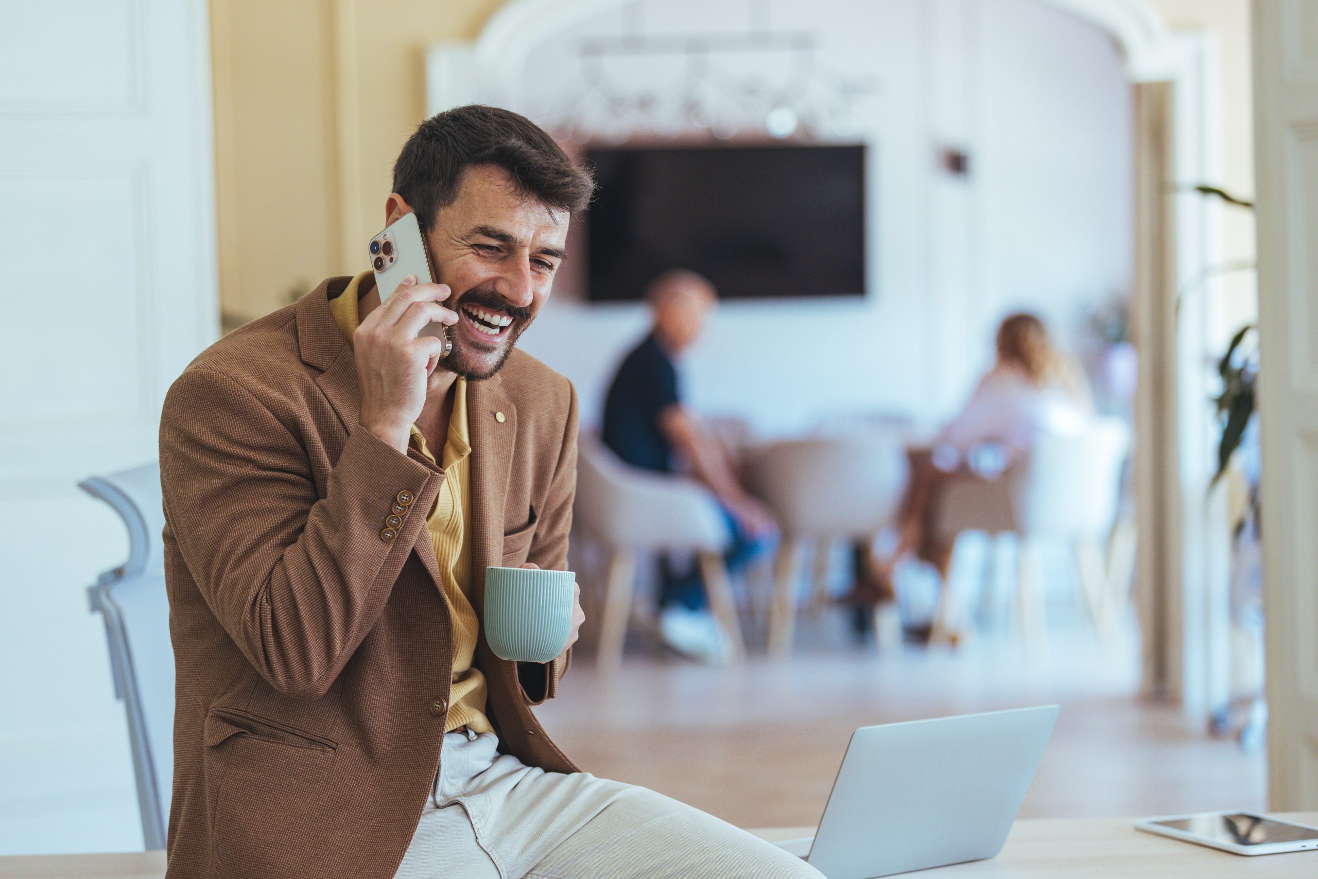 Broker on the phone